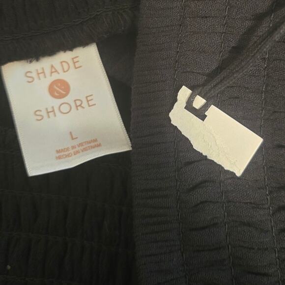 Shade & Shore Black Vacation Swim Cruise Beach Lightweight Poolside Pants L NWT - Picture 5 of 5